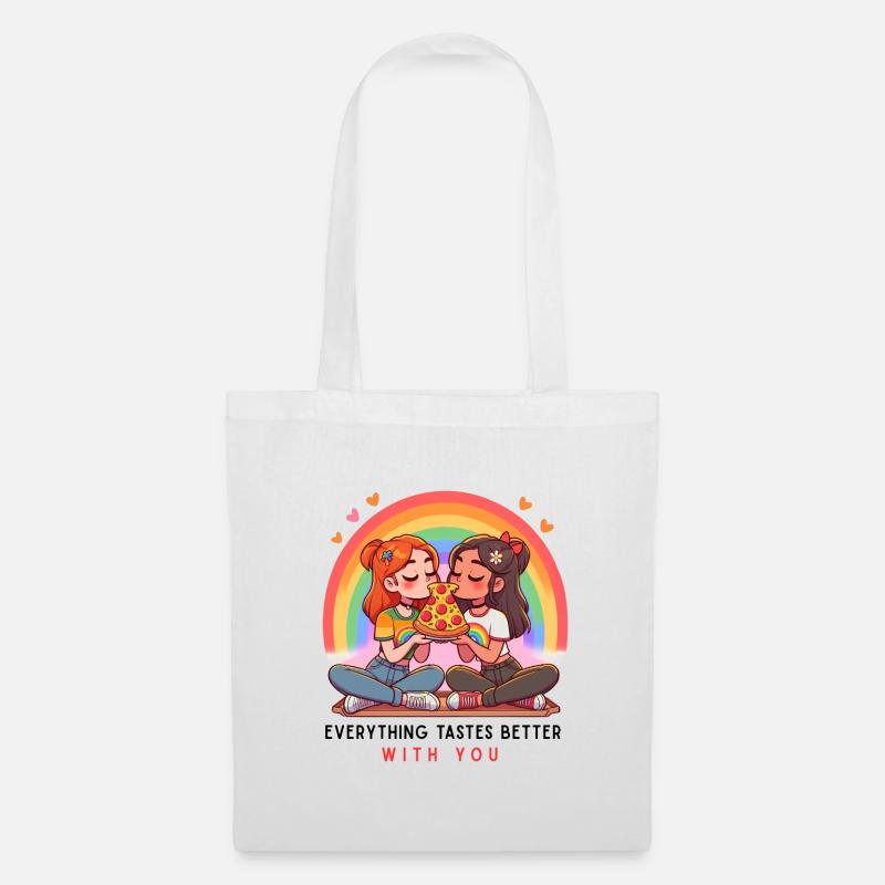 Everything tastes better with you - Tote Bag - white