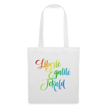 Rainbow Liberté Égalité Fraternité - Sac en tissu - blanc - Devant