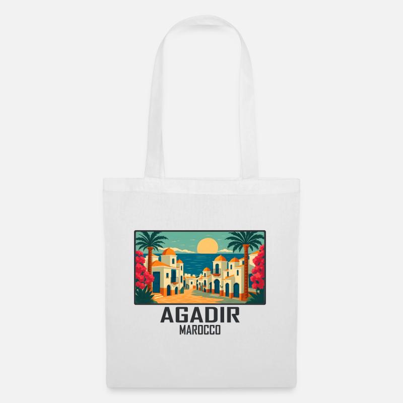 Agadir Marokko - Stoffbeutel - Weiß