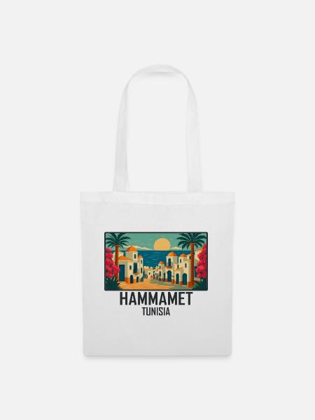 Hammamet Tunesien - Stoffbeutel - Weiß