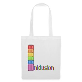 INKLUSION VIELFALT REGENBOGEN REISEKOFFER - Stoffbeutel - Weiß - Vorne