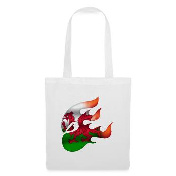 Flag of Wales - Welsh - Ninja - Tote Bag - white - Front