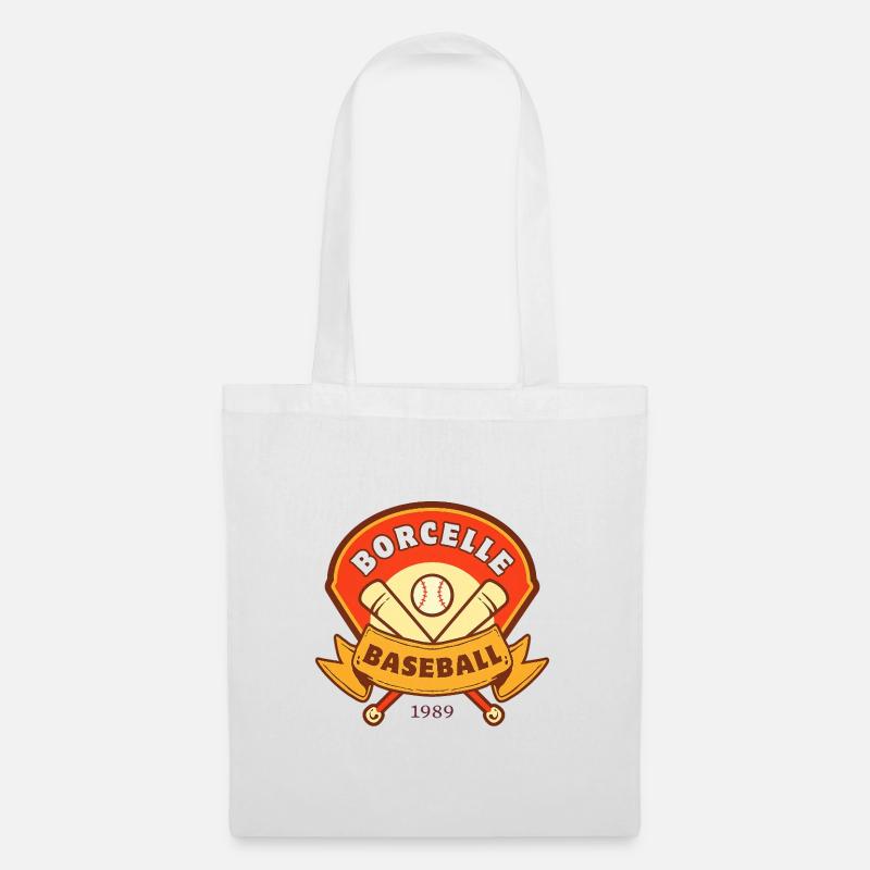 Vintage Borcelle Baseball Emblem - Stoffbeutel - Weiß
