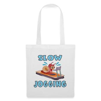 SLOW JOGGING SNAIL RUNNING - Tote Bag - white - Front