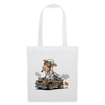 Llama Racer avec équipement Steampunk - Sac en tissu - blanc - Devant
