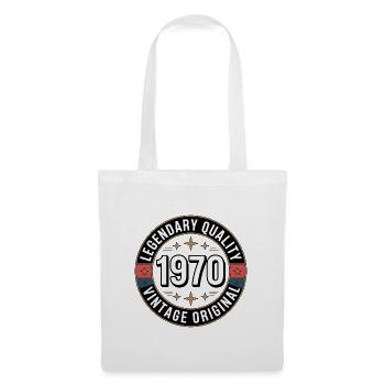 Millésime 1970 Rétro Badge Design - Sac en tissu - blanc - Devant