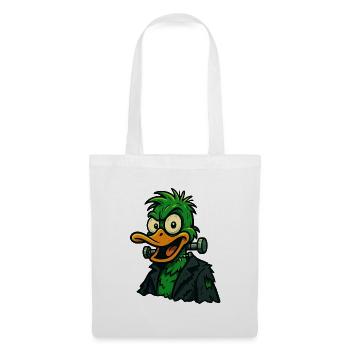 Frankenquack – Verrückte Halloween-Ente - Stoffbeutel - Weiß - Vorne
