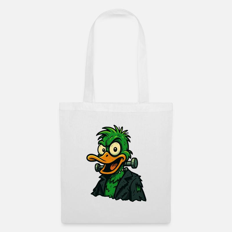Frankenquack – Verrückte Halloween-Ente - Stoffbeutel - Weiß