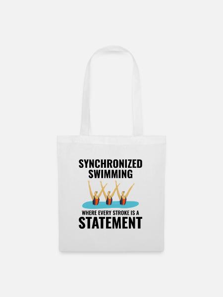 Triumphierende Synchro-Schwimmer - Stoffbeutel - Weiß