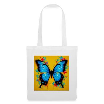Schmetterling - Stoffbeutel - Weiß - Vorne