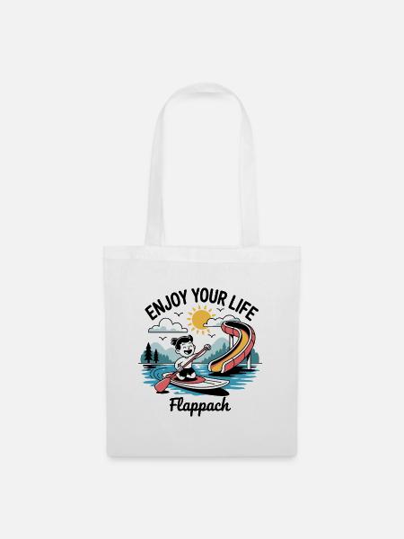 Enjoy Your Life - Flappach SUP-Spaß - Stoffbeutel - Weiß