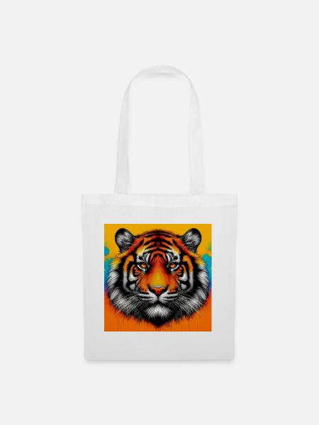 Tiger - Stoffbeutel - Weiß