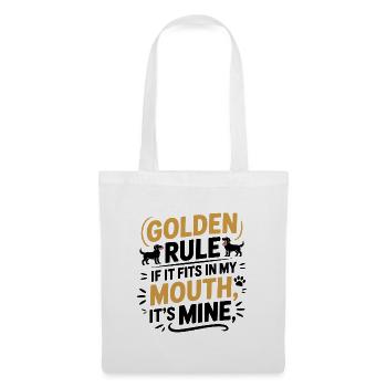 Golden Retriever Mouth Rule Humor  - Tote Bag - white - Front