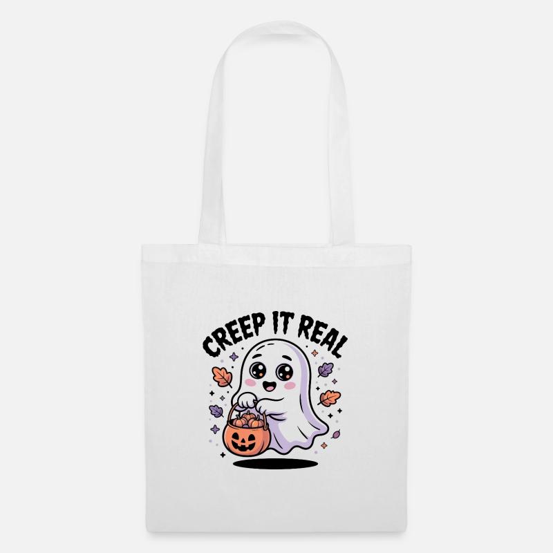 Creep It Real Cute Ghost - Tote Bag - white