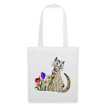 cat - Tote Bag - white - Front