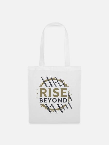 Rise Beyond – Motivations Design  - Stoffbeutel - Weiß