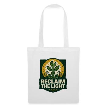 Reclaim the Light – Solarpunk - Tote Bag - white - Front