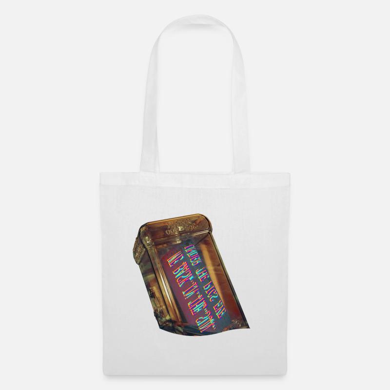 Message cryptique dans une bouteille - Sac en tissu - blanc