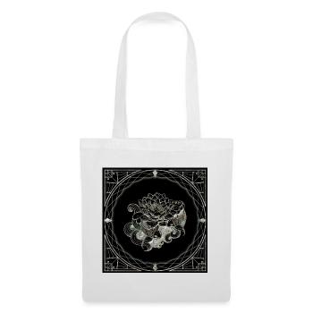 Koi and Lotus Flower in Japanese Style - Tote Bag - white - Front