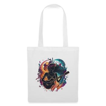 Celestial Guitarist Art Illustration - Tote Bag - white - Front