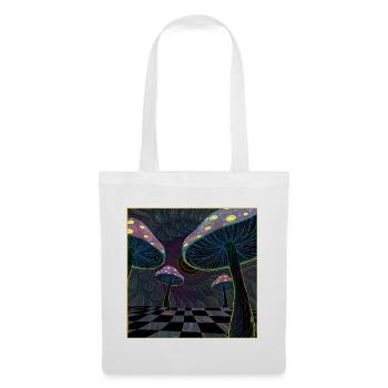 Psychedelic Mushroom Forest Scene - Tote Bag - white - Front