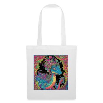Psychedelischer Walddrache Illustration - Stoffbeutel - Weiß - Vorne
