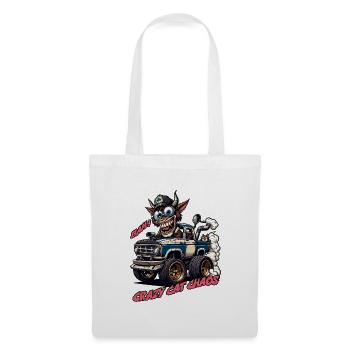 Crazy Cat Chaos Off-Road Design - Tote Bag - white - Front