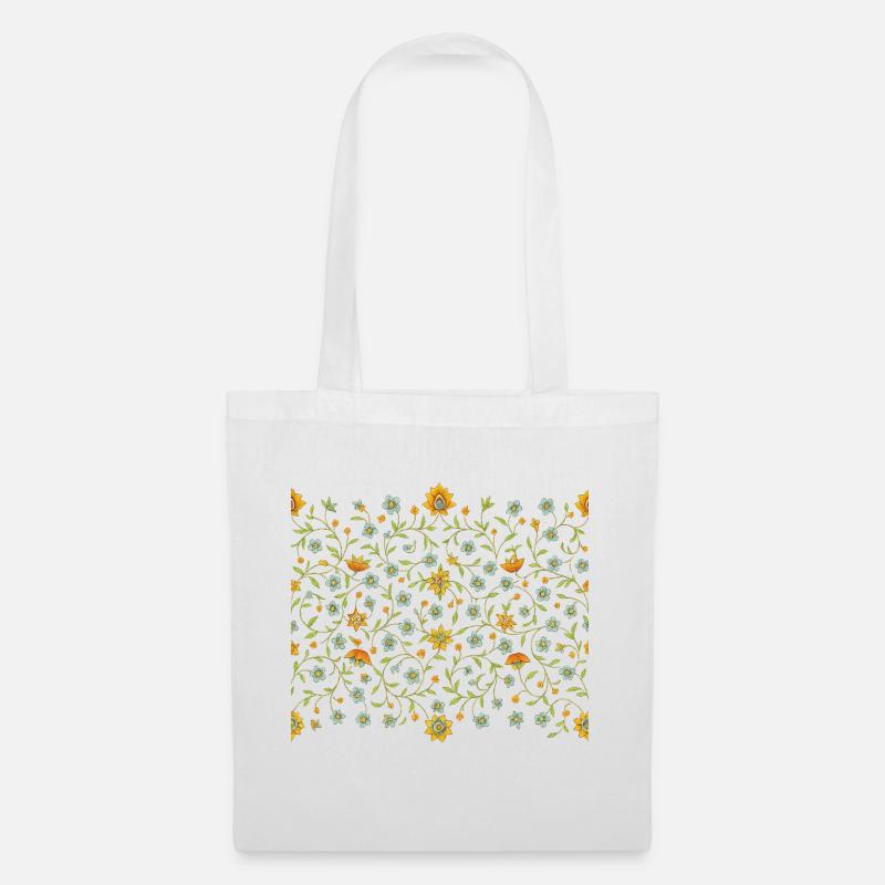 Persisches Mandala Muster – Golden Minimalistisch - Stoffbeutel - Weiß