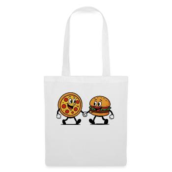Pizza Burger - Sac en tissu - blanc - Devant