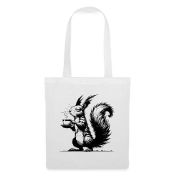 Small Squirrel, Big Cup Squirrel Caffeine - Tote Bag - white - Front