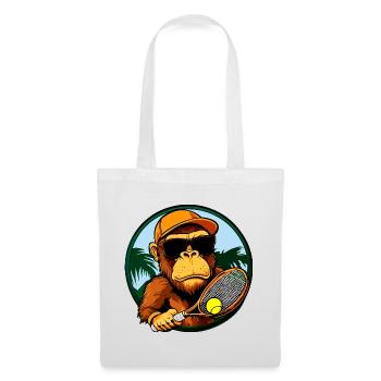 Monkey Tennis Player / Tennis Monkey - Tote Bag - white - Front