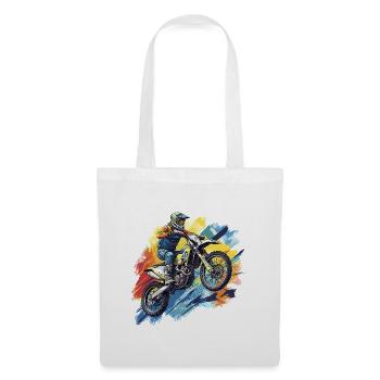 Motorcycle &amp; Mountain motif on streetwear - Tote Bag - white - Front