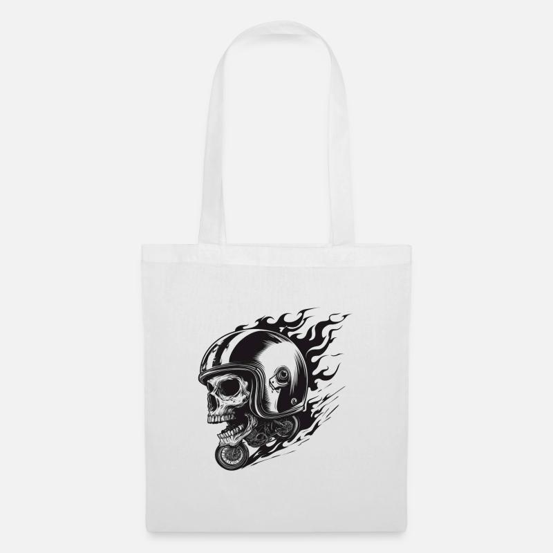 Ride or Die – Skull Rider - Stoffbeutel - Weiß
