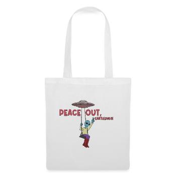 Paix à tous, Terriens ! Un OVNI extraterrestre - Sac en tissu - blanc - Devant