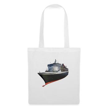 Klassisches Kreuzfahrtschiff Design - Stoffbeutel - Weiß - Vorne