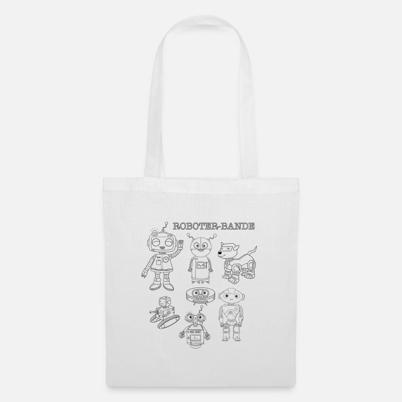More robots, more fun - Tote Bag - white