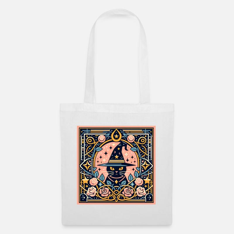Witch Cat - Tote Bag - white