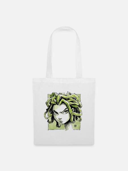Medusa Sketch - Stoffbeutel - Weiß