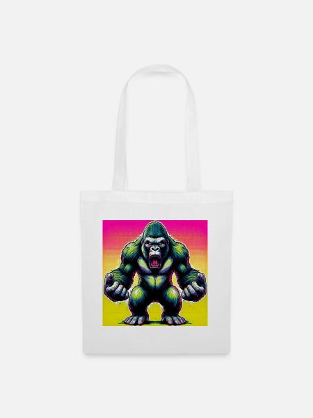 Gorilla - Stoffbeutel - Weiß