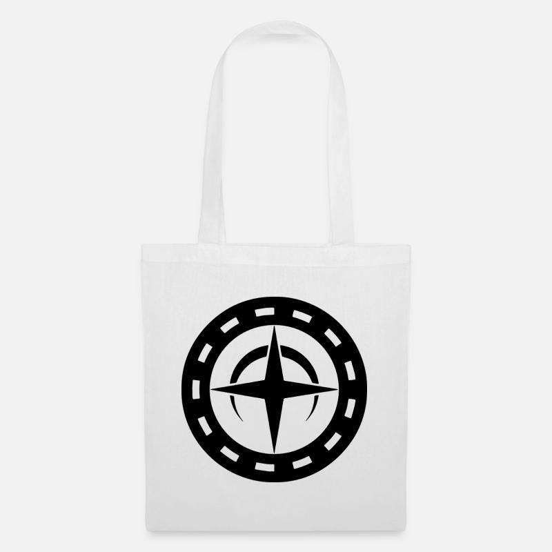 Celestial Compass Crop Circle Art - Tote Bag - white