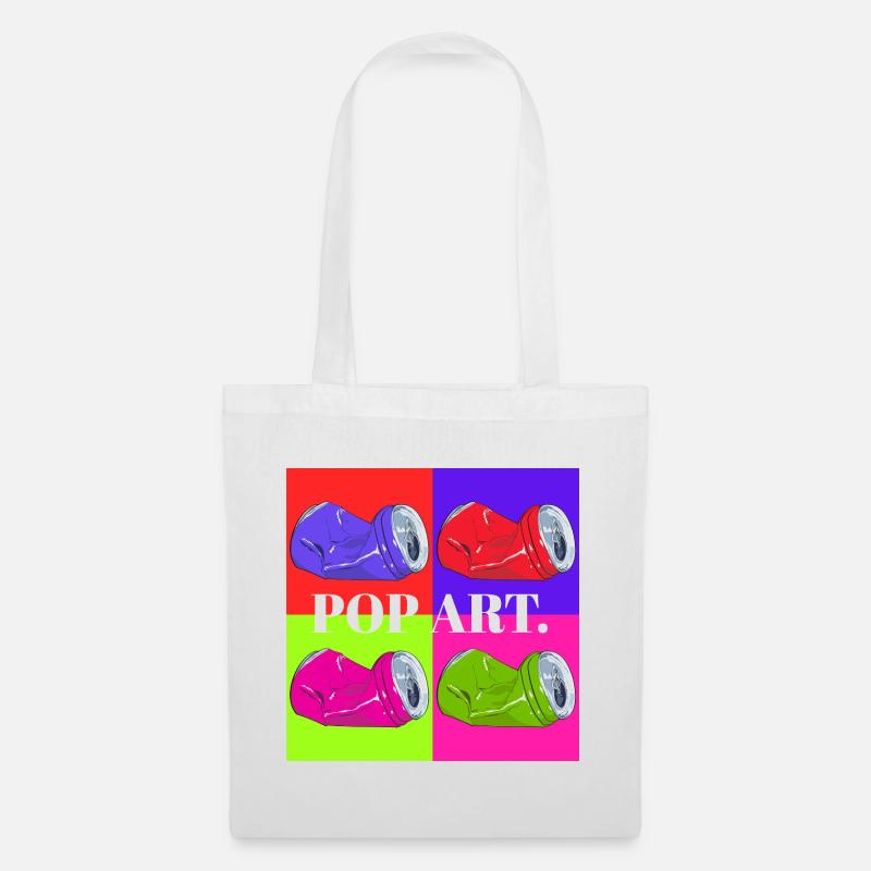 Pop Art Cola Dosen Design - Stoffbeutel - Weiß