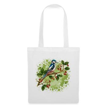 Bunter Vogel - Stoffbeutel - Weiß - Vorne