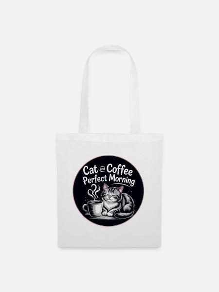 Katzenmilchkaffee Morgenstimmung - Stoffbeutel - Weiß
