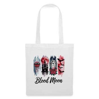 Blutmond 4 ScheibenGothic Halloween Motiv - Stoffbeutel - Weiß - Vorne