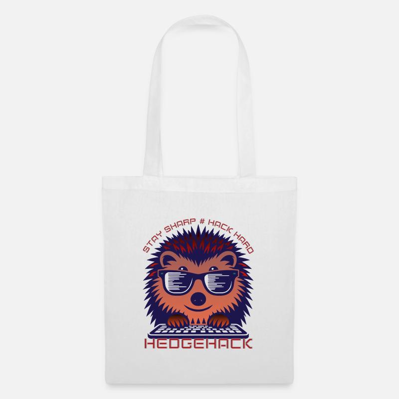 Hedgehog Coding Enthusiast T-Shirt - Tote Bag - white