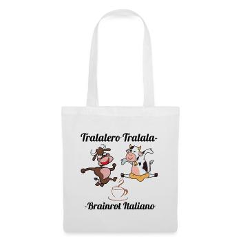Cheerful cows and bull on coffee background - Tote Bag - white - Front