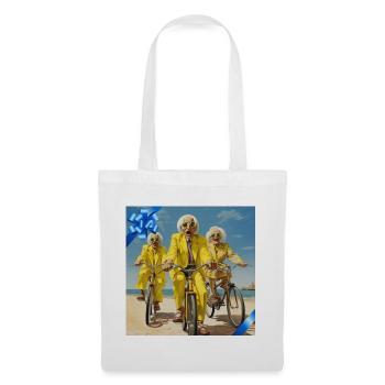 Humorous Seniors Cycling Beach Sunglasses - Tote Bag - white - Front