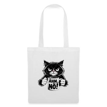 Angry Cat Muggle: "Um... Nope!" - Tote Bag - white - Front