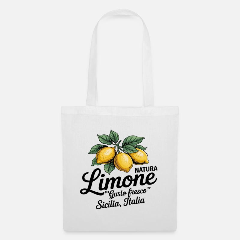 Zitrone - Limone sicilia italia - Stoffbeutel - Weiß
