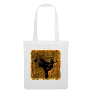 Vogelbaum Silhouette im Herbstfarben-Design - Stoffbeutel - Weiß - Vorne